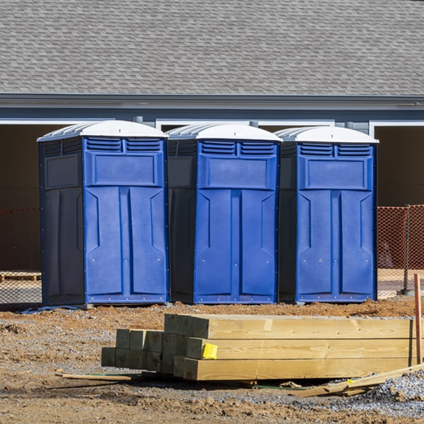 is there a specific order in which to place multiple portable toilets in Bedford